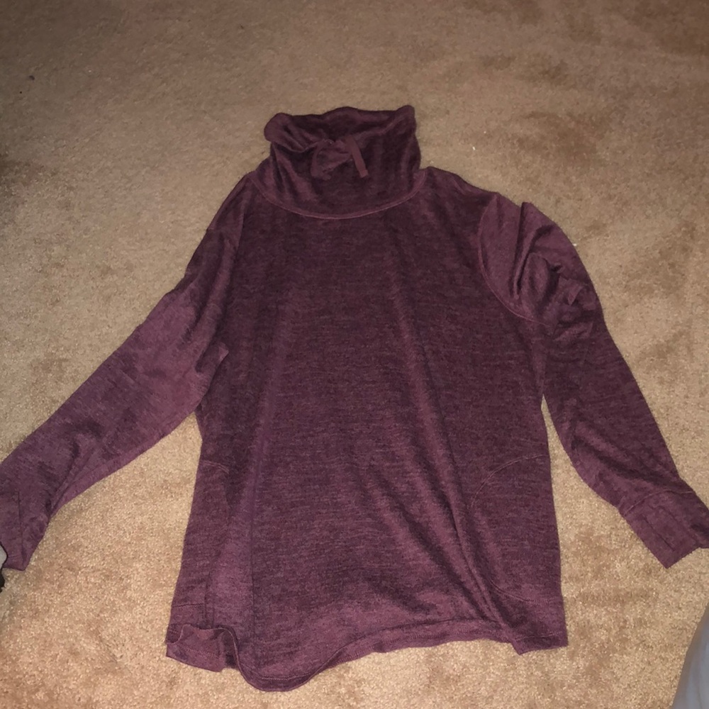 Knit Mock-Neck Tunic Sweatshirt